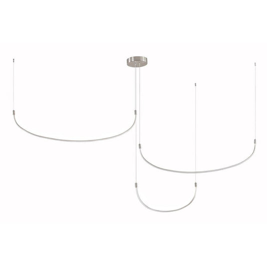 Kuzco Lighting Inc Talis 90-in LED Multi Pendant Brushed Nickel
