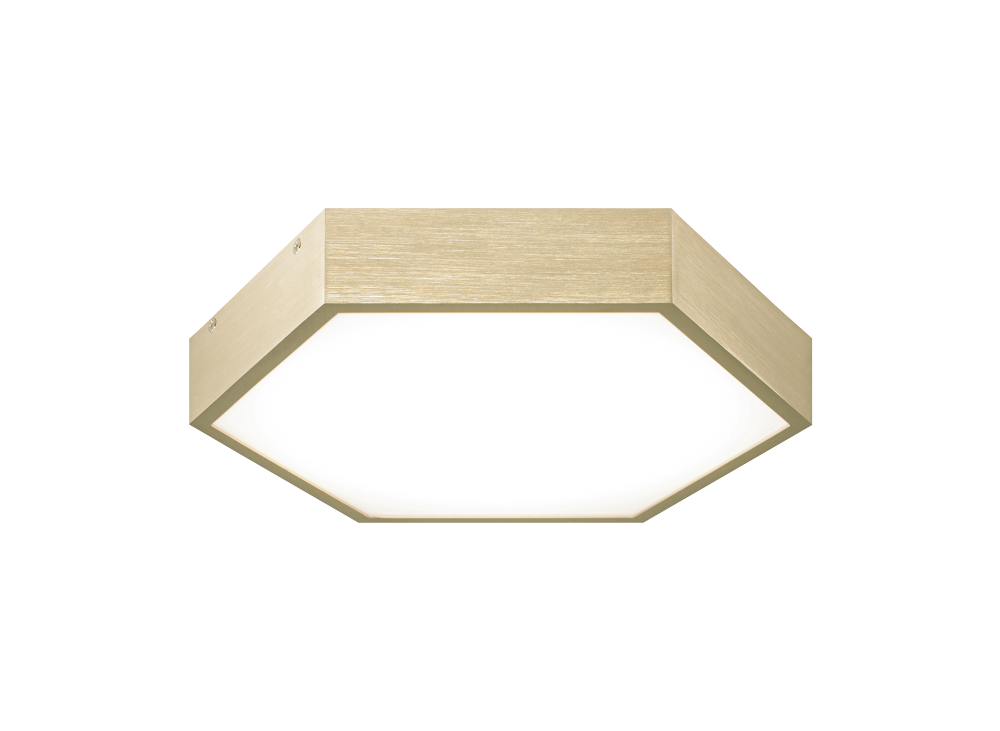 Matteo Lighting Hexol 11-in LED Flush Mount Oxidized Gold