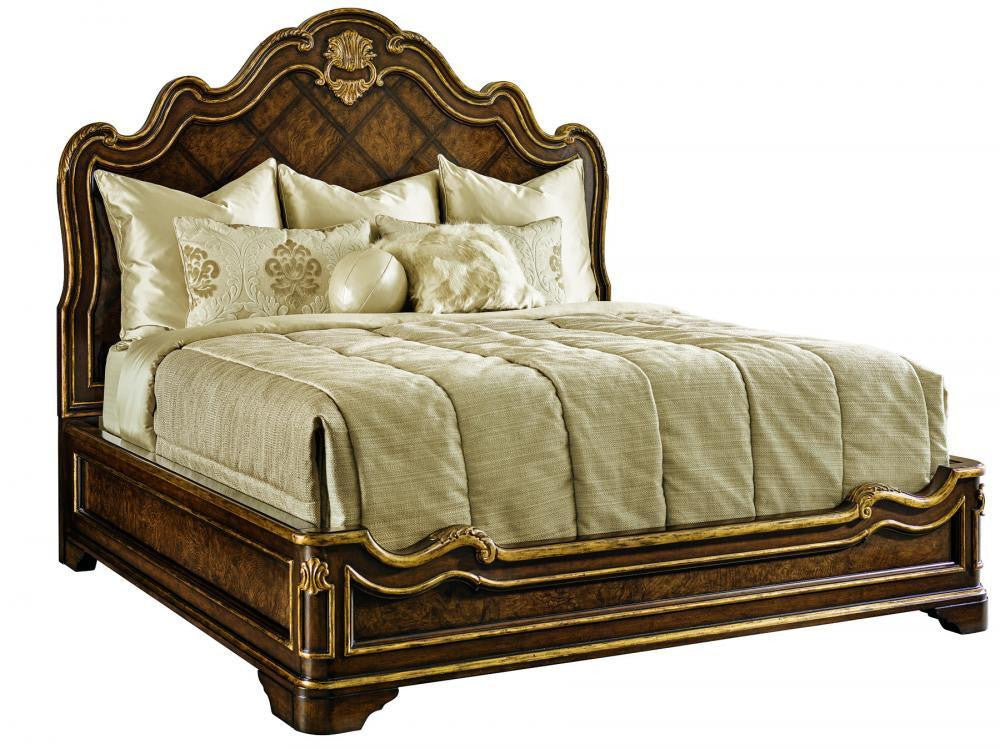 Maitland-Smith Aria Panel Bed Mahogany