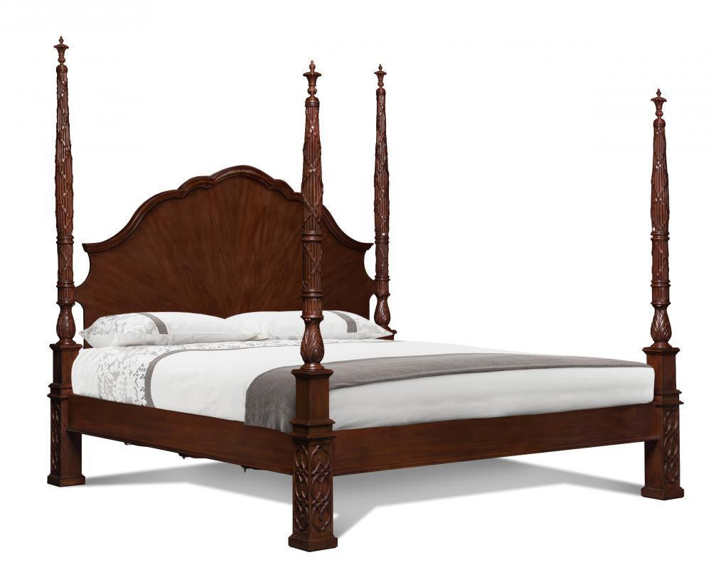 Maitland-Smith Cecil Four-Poster Bed Mahogany