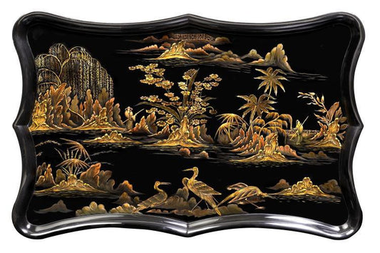Maitland-Smith Chinoiserie Cocktail Table, Black, 34"W (89-0607 YUU906TN93)