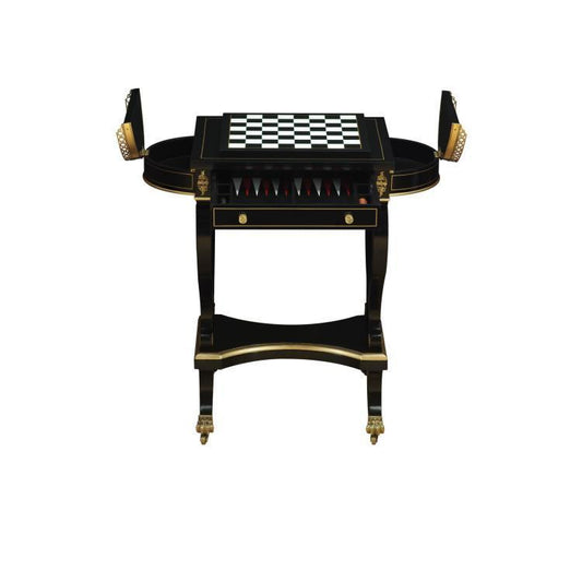 Maitland-Smith Eclipse Game Table, Ebony, Gold, 32"W (89-0901 YUU906TNAP)