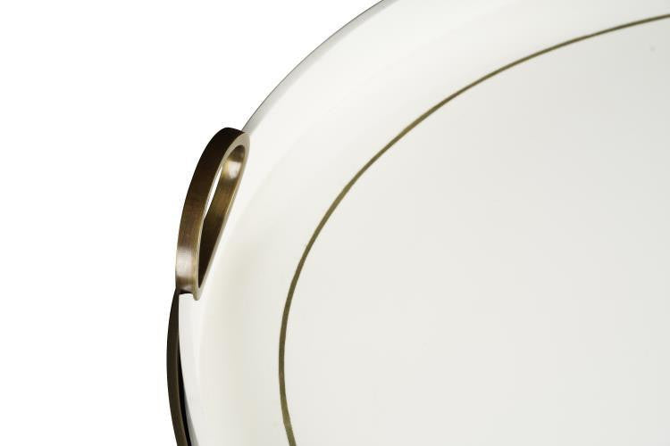 Maitland-Smith Frost Cocktail Table, Antique Gold, Frosted Glass Top, 38"W (89-0608 YUU906TP8K)