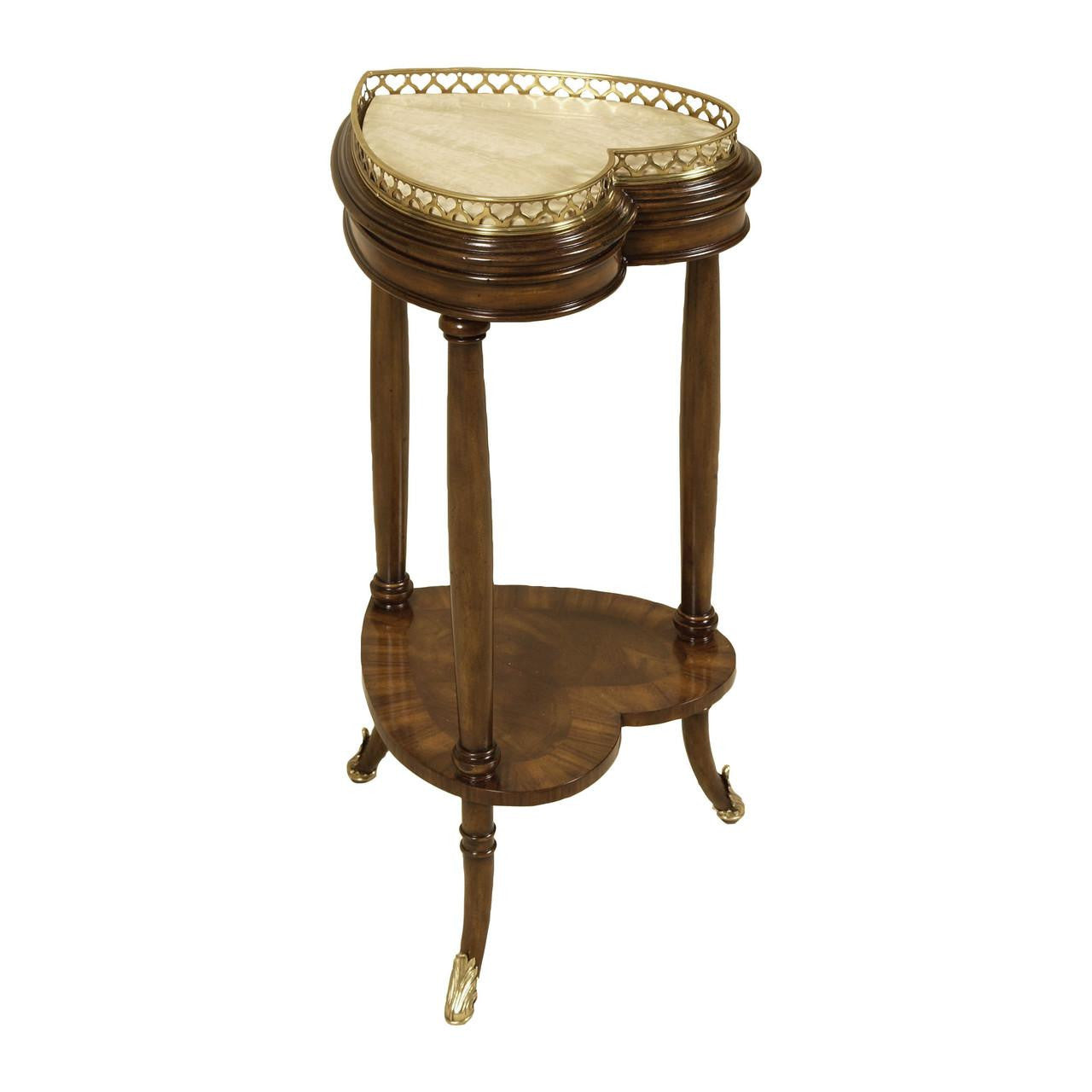 Maitland-Smith Heart Accent Table Walnut