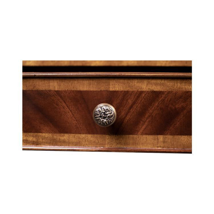 Maitland-Smith Lawson Cocktail Table, Mahogany, Brass Accents, 60"W (89-0604 YUU906TQ78)
