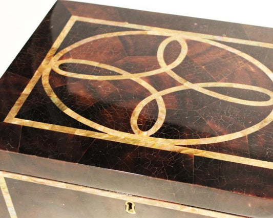 Maitland-Smith Loop Box, Brown, Polished Brass, 13W (8124-11 YUU906TQ7J)