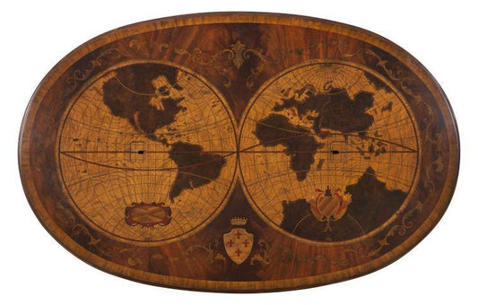 Maitland-Smith Map Partner's Desk, Aged Regency Mahogany, 71"W (8116-55 YUU906TQ90)