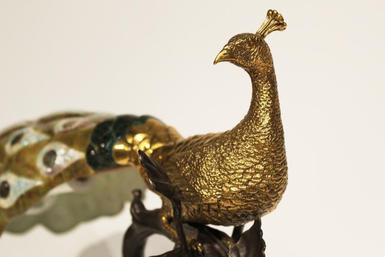 Maitland-Smith Peacock Table Lamp, 1-Light, Barcelona Bronze, Brass, 23"H (8189-17 YUU906TR6X)