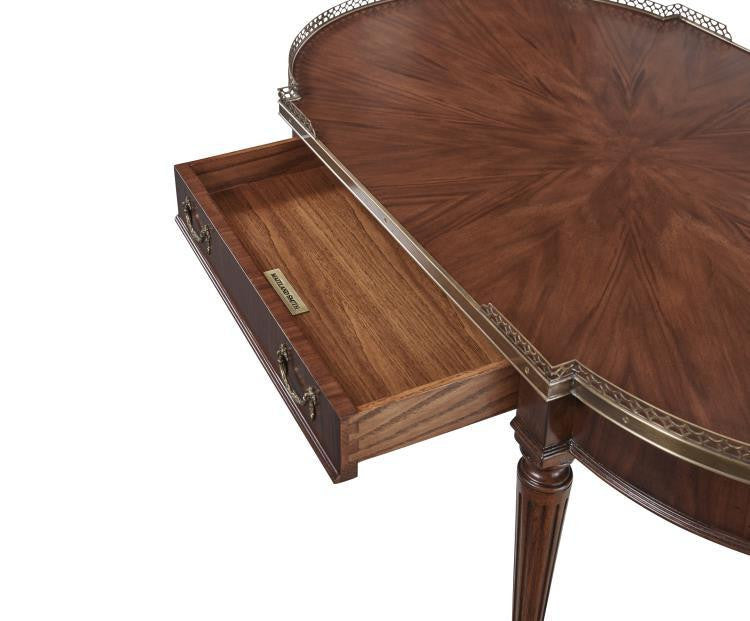 Maitland-Smith Starboard Cocktail Table, Walnut, Brass Accents, 48"W (89-0612 YUU906TT5V)