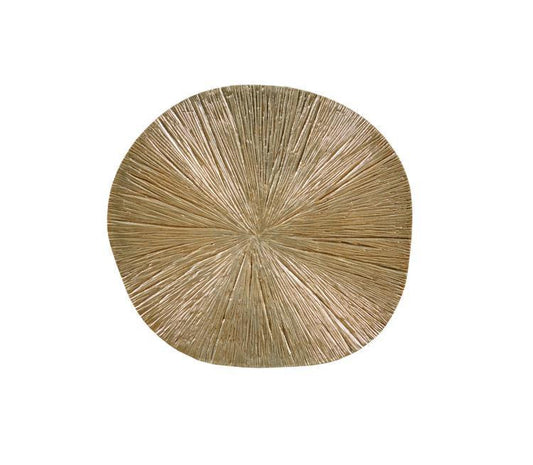 Maitland-Smith Textured Accent Table, Brass, Polished Aluminum Top, 13"W (8166-30 YUU906TT6K)