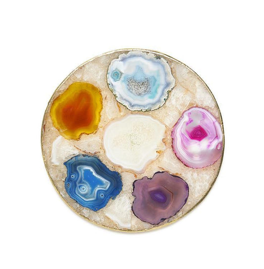 Maitland-Smith Tray, Assorted Colors, Gold Trim, 9"W (8410-12 YUU906TU4D)