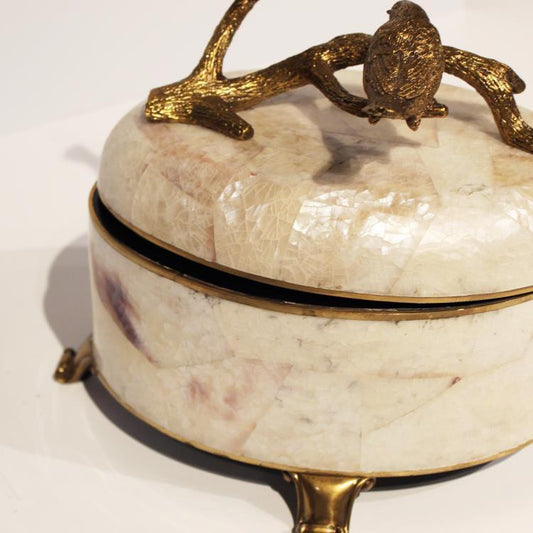 Maitland-Smith Twig Box, Cast Brass, White, 11W (8125-11 YUU906TT75)