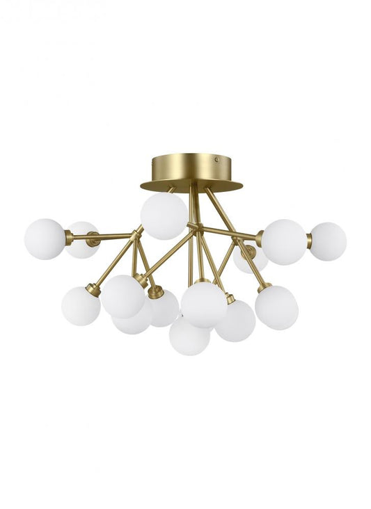 Visual Comfort Modern Mara Flush Mount Brass, Aged Brass