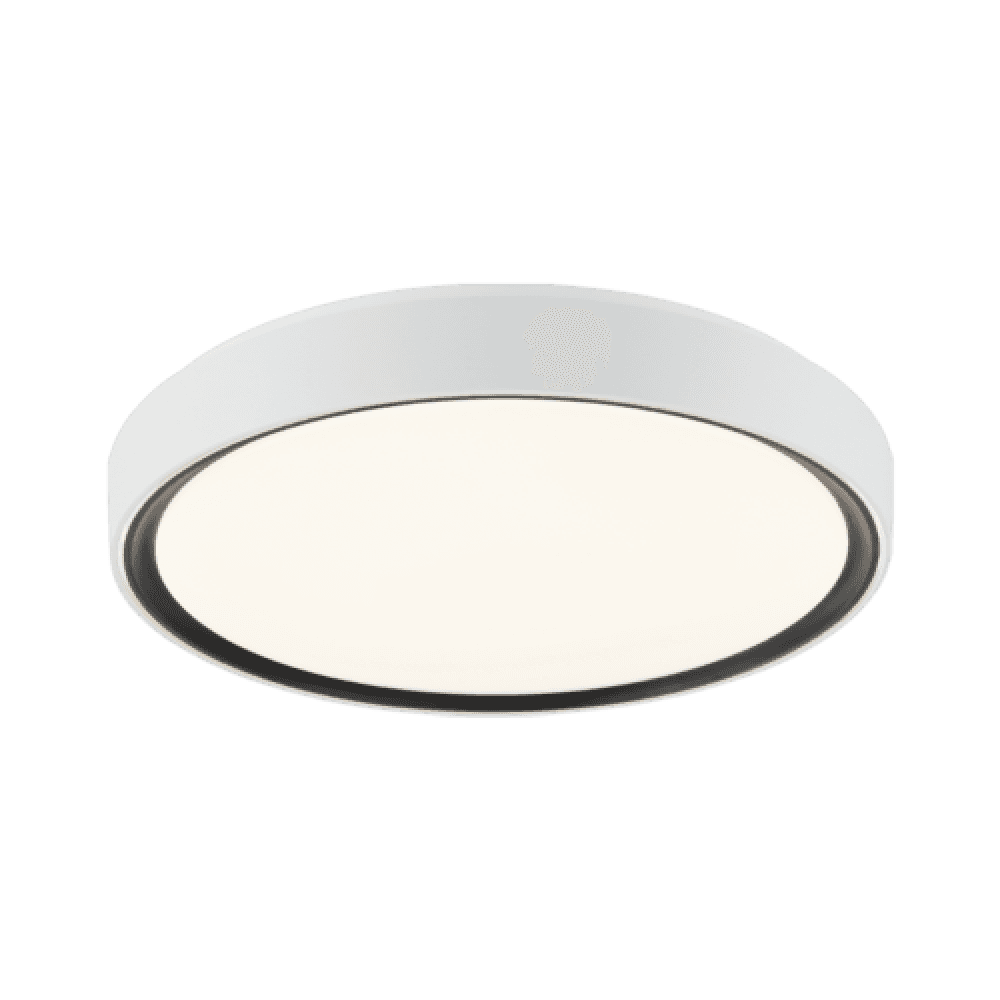 Matteo Lighting Alamus 19-in LED Flush Mount Aged Gold Brass + White