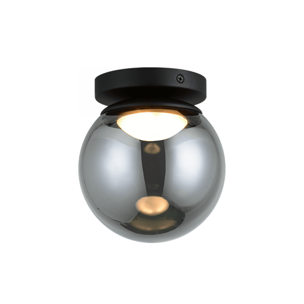 Matteo Lighting Boble 6-in LED Flush Mount Black, Matte Black