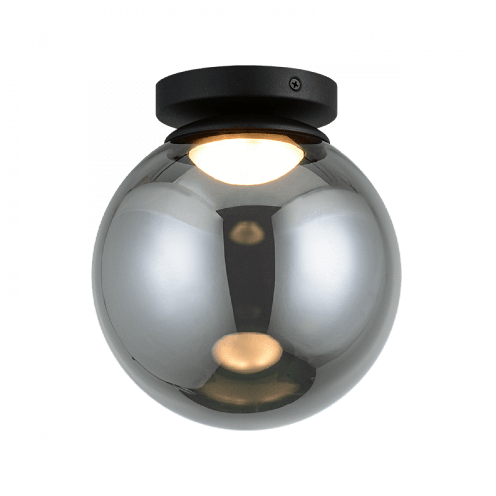 Matteo Lighting Boble 8-in LED Flush Mount Black, Matte Black