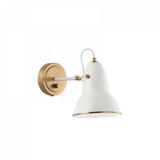 Matteo Lighting Buzz Wall Sconce in White, 6.5"W (S08411AGWH)