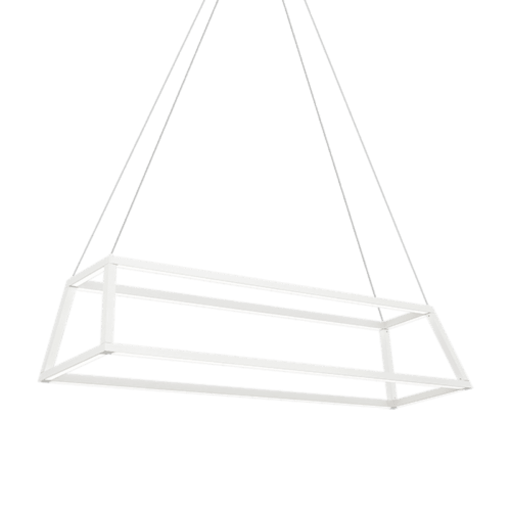 Matteo Lighting Carlington Pendant, 1-Light, LED, Matte White, 46"L (C81346MW 305XUWW)