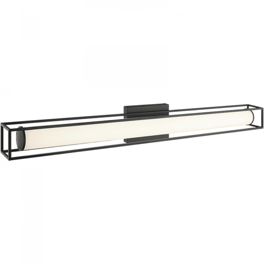 Matteo Lighting Flannigan 2-Light Wall Sconce in Matte Black, 35.40"W (S02335MB)