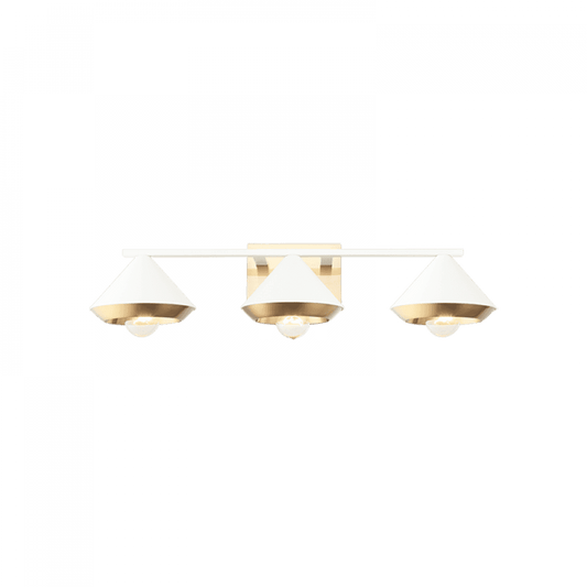 Matteo Lighting Velax 3-Light Bath & Vanity Light in White, 25.40"W (S06803WHAG)