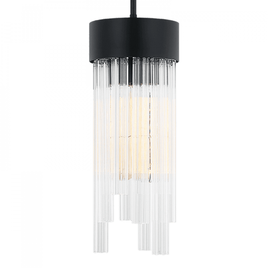 Matteo Lighting Kellan 3-Light Pendant in Matte Black, 7"W (C66903MB)