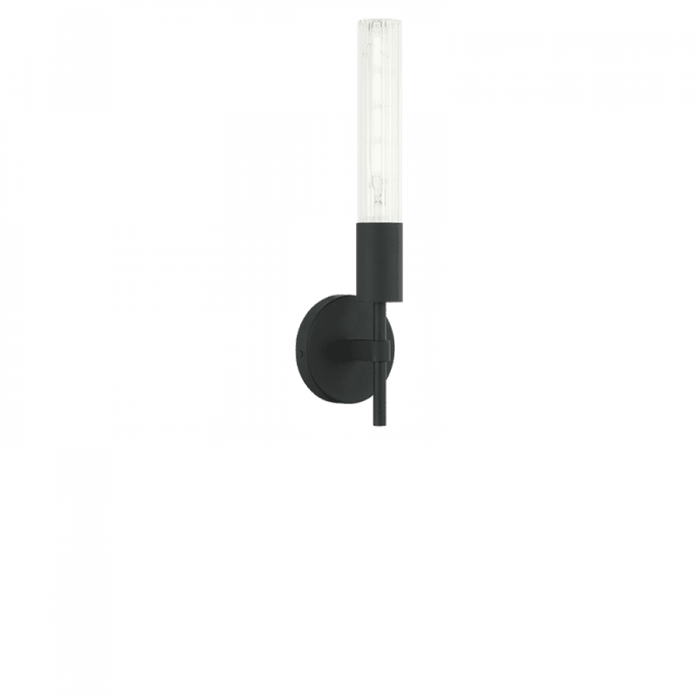 Matteo Lighting Lumiere Bath Vanity Light, 1-Light, Black, Matte Black, 16"H (S04001MB 305XTVW)