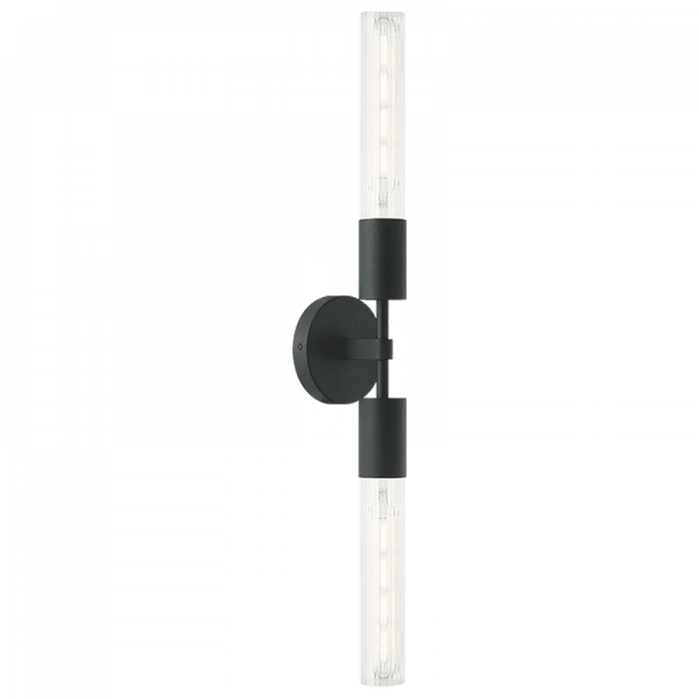 Matteo Lighting Lumiere 2-Light Vanity Black, Matte Black