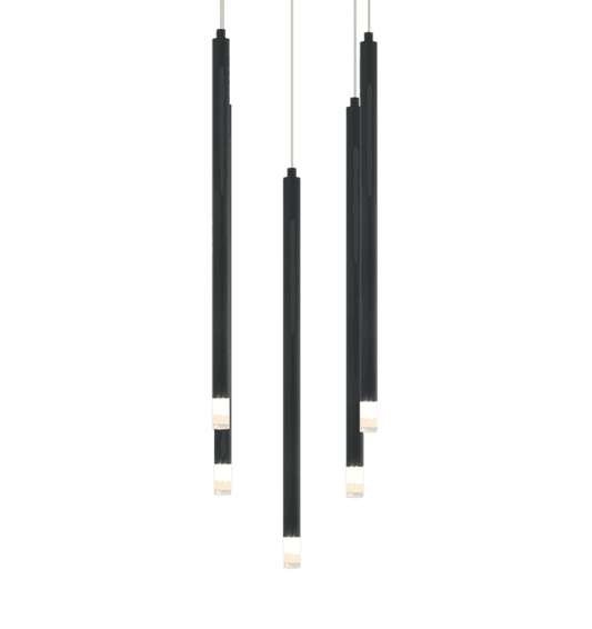 Matteo Lighting Reigndrop 5-Light Pendant in Matte Black (C63105MB)