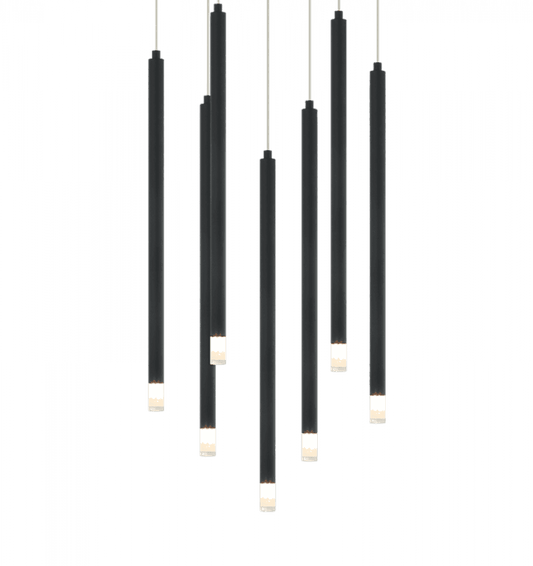 Matteo Lighting Reigndrop 7-Light Pendant in Matte Black (C63107MB)
