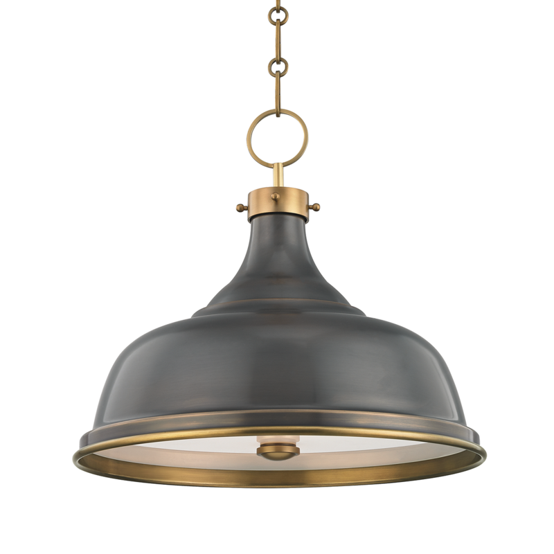 Hudson Valley Metal No.1 Pendant Aged Brass, Antique Distressed Bronze