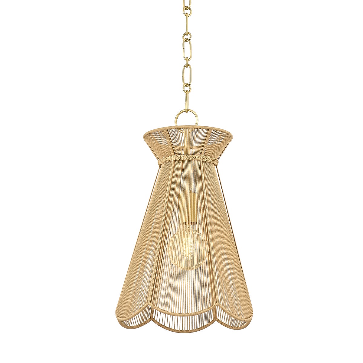 Mitzi by Hudson Valley Lighting Aaliyah Pendant in Aged Brass