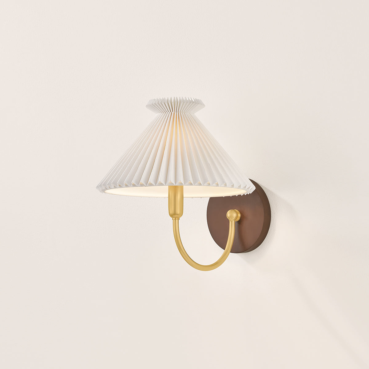 Mitzi by Hudson Valley Lighting Acacia Wall Sconce in Aged Brass, detail view 5