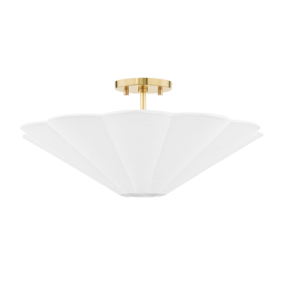 Mitzi by Hudson Valley Lighting Alana Semi-Flush Mount in Aged Brass