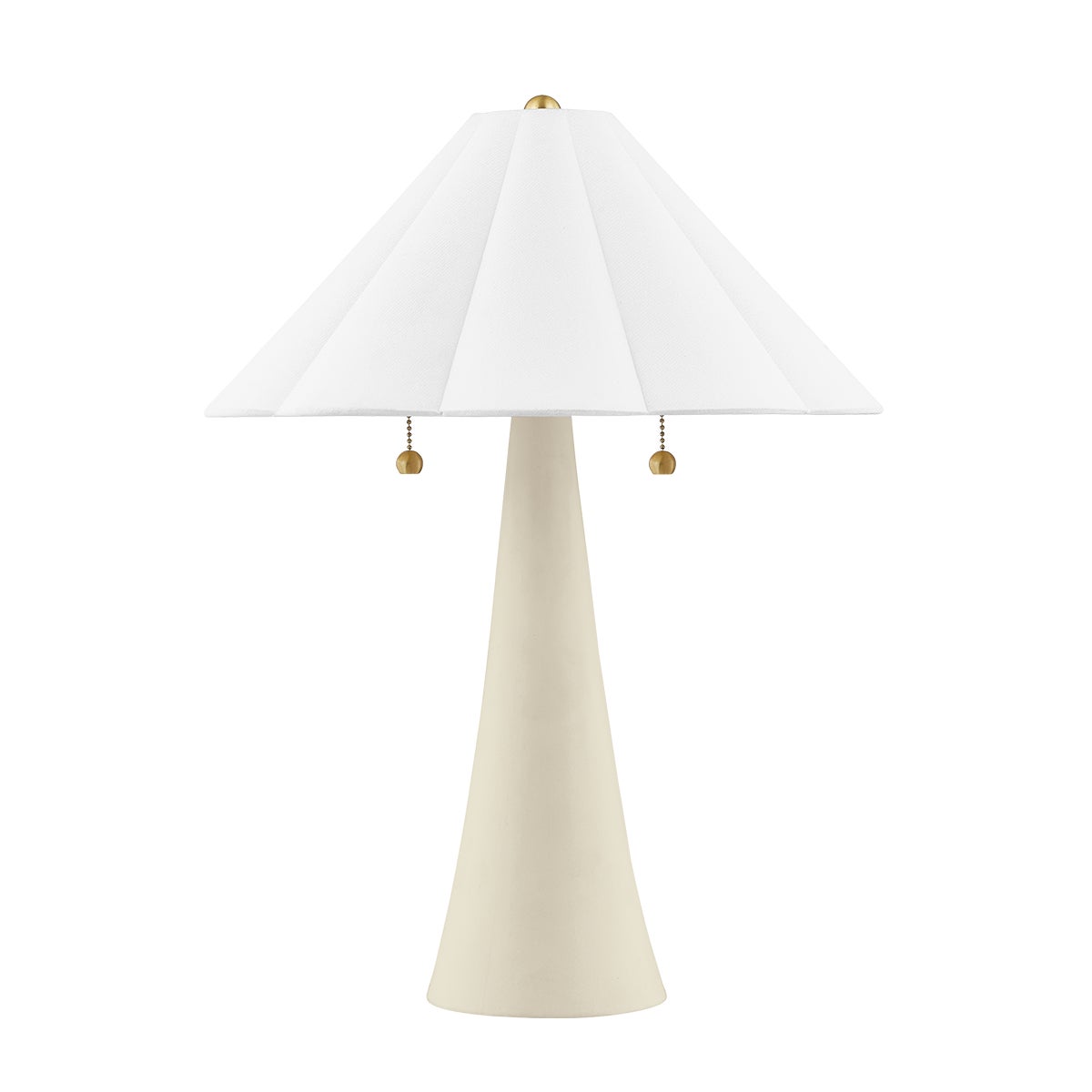 Mitzi by Hudson Valley Lighting Alana Table Lamp in Aged Brass / Ceramic Antique Ivory