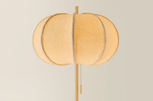Mitzi by Hudson Valley Lighting Alexandra Floor Lamp in Aged Brass, detail view 1