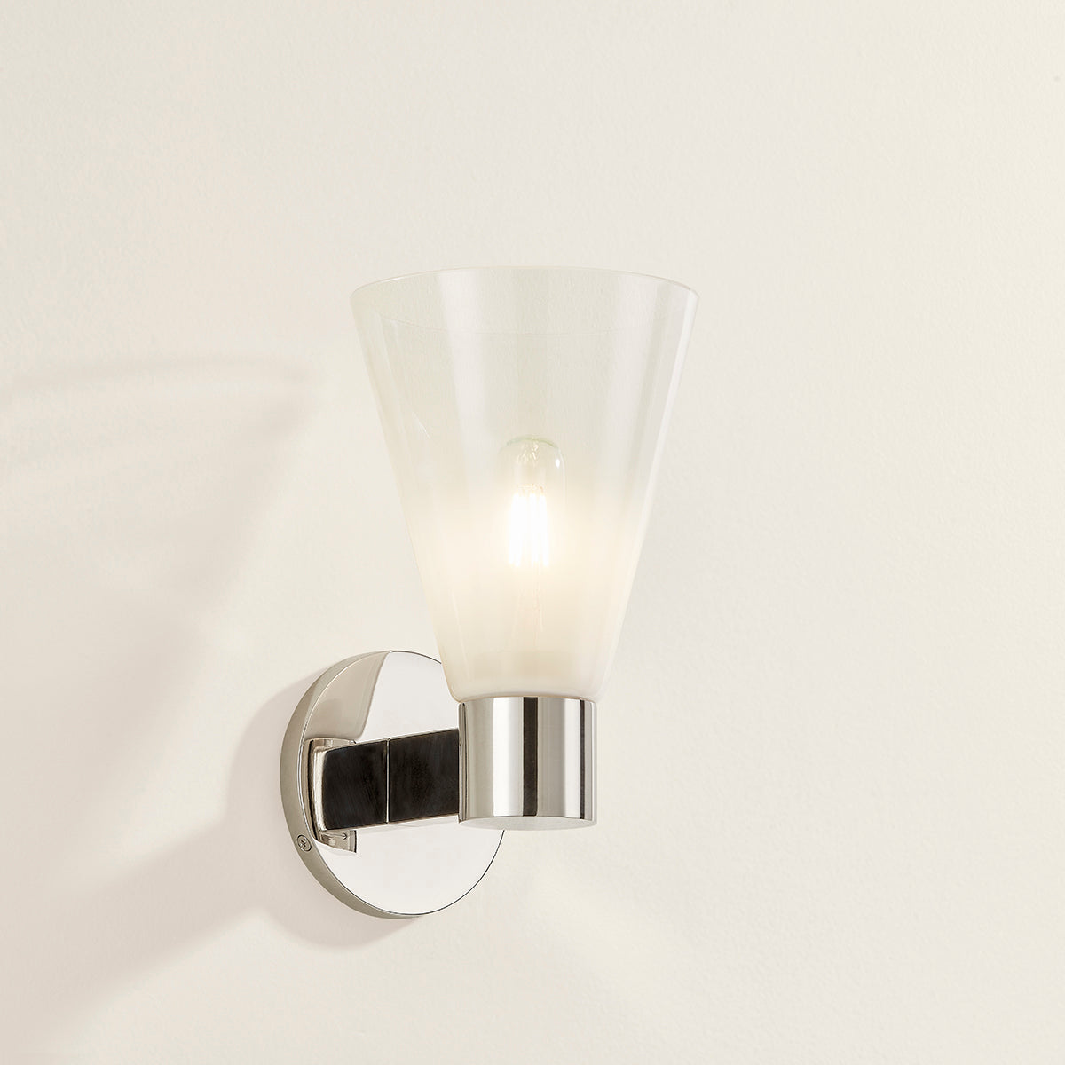 Mitzi by Hudson Valley Lighting Alma 1-Light Wall Sconce in Polished Nickel, detail view 4