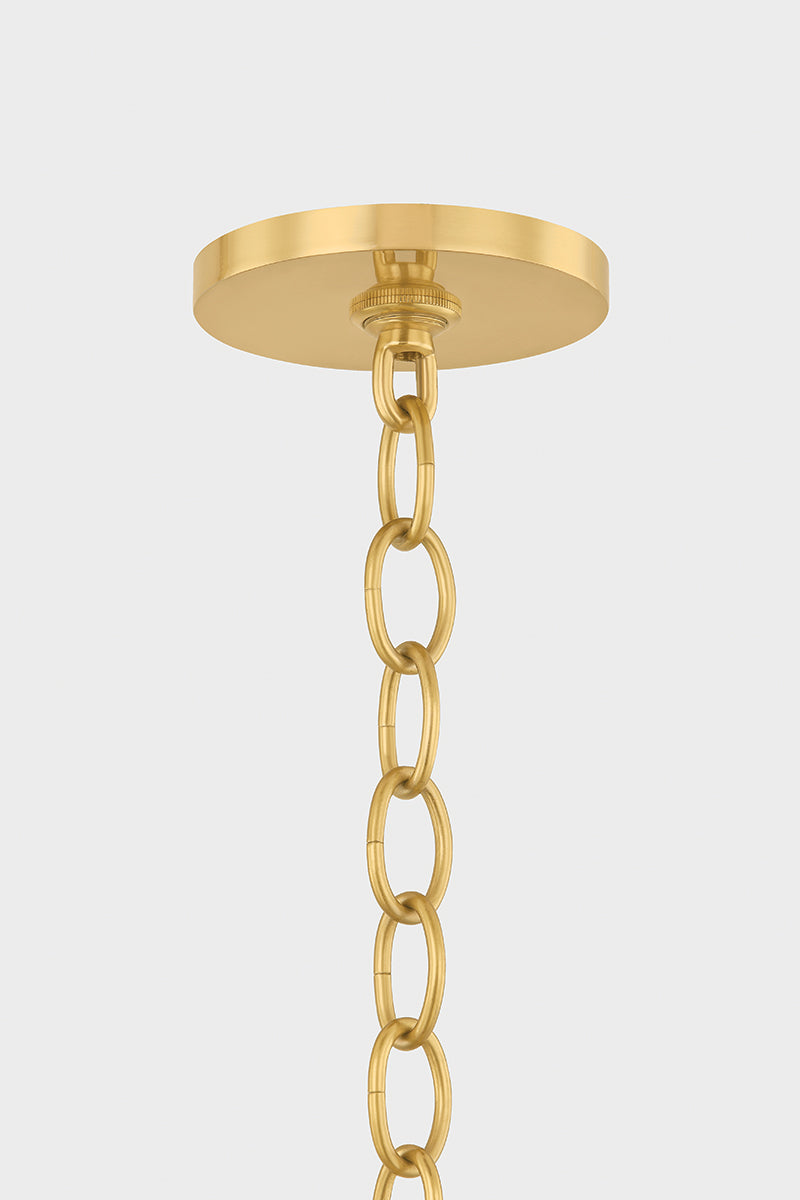 Mitzi by Hudson Valley Lighting Ambra Small Pendant in Aged Brass, detail view 6