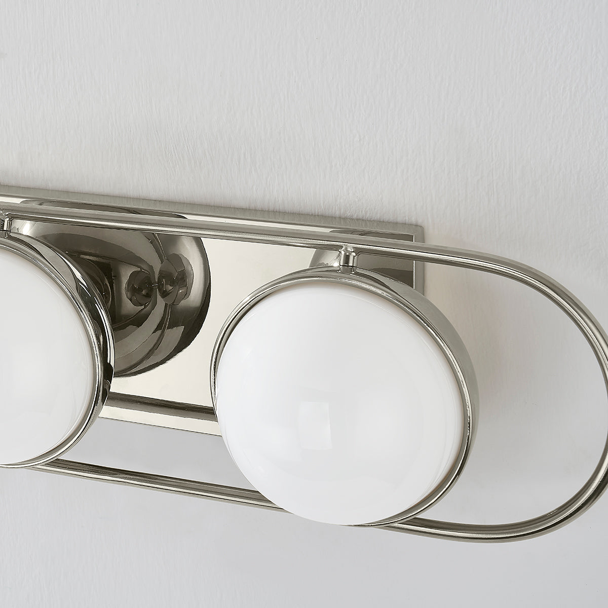 Mitzi by Hudson Valley Lighting Amy 2-Light Vanity Light in Polished Nickel, detail view 2