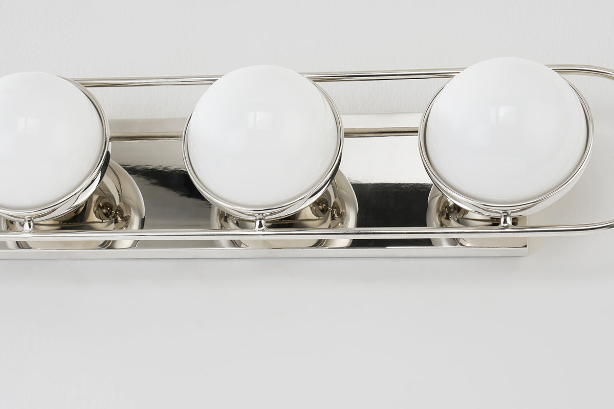 Mitzi by Hudson Valley Lighting Amy 4-Light Vanity Light in Polished Nickel, detail view 2