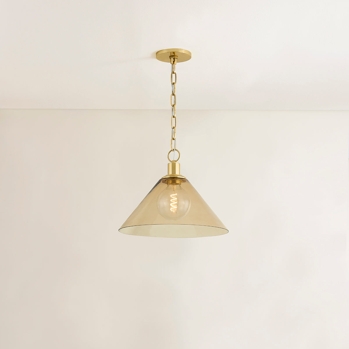 Mitzi by Hudson Valley Lighting Anniebee Large Pendant in Aged Brass, detail view 4