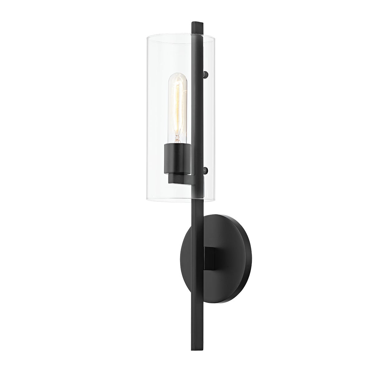 Mitzi by Hudson Valley Lighting Ariel 1-Light Wall Sconce in Soft Black