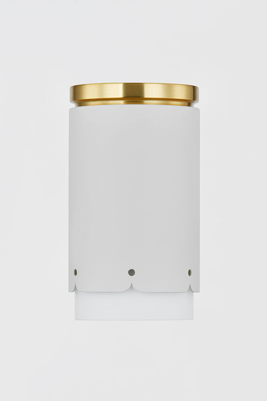 Mitzi by Hudson Valley Lighting Asa Flush Mount in Aged Brass, detail view 1
