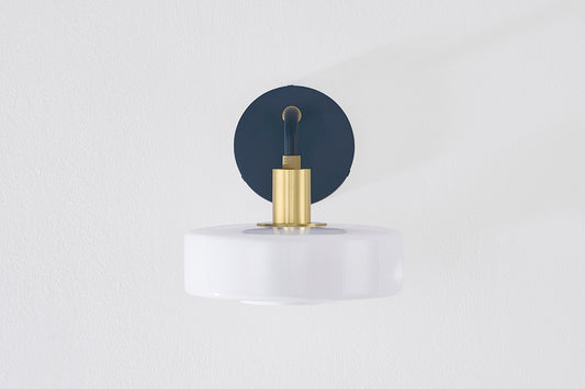 Mitzi by Hudson Valley Lighting Aston Wall Sconce in Aged Brass / Slate Blue, detail view 1