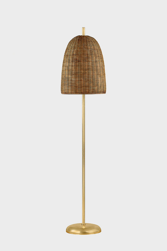 Mitzi by Hudson Valley Lighting Beatrice Floor Lamp in Aged Brass, detail view 1