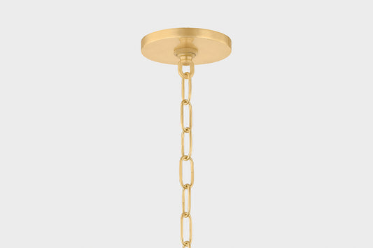 Mitzi by Hudson Valley Lighting Benita Small Pendant in Aged Brass, detail view 1