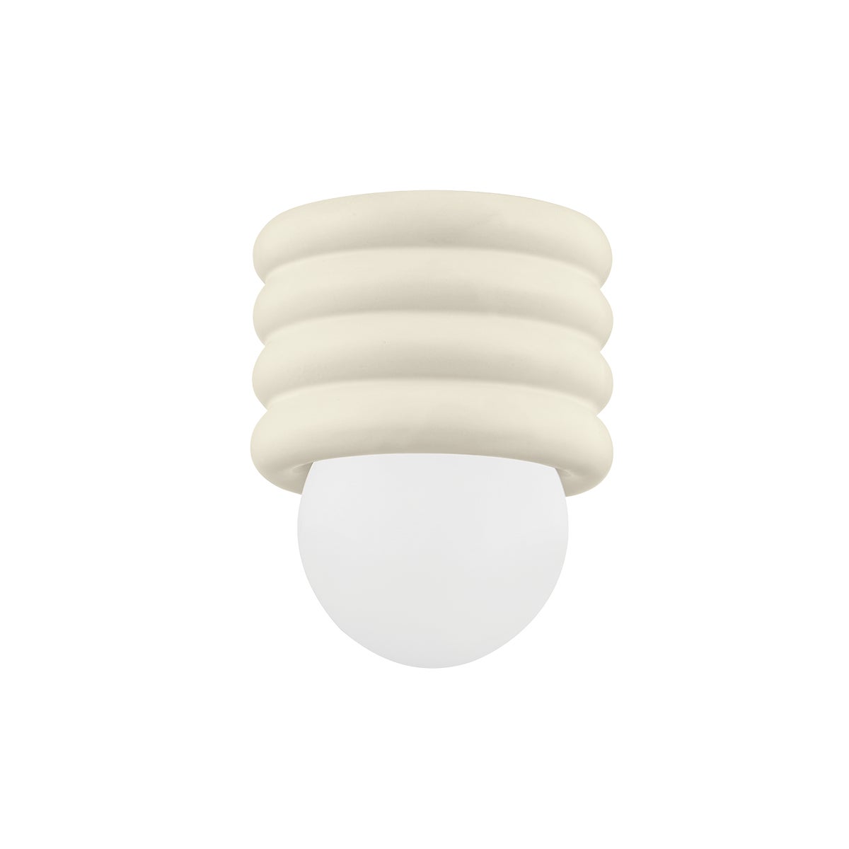 Mitzi by Hudson Valley Lighting Bibi Flush Mount in Aged Brass / Ceramic Antique Ivory