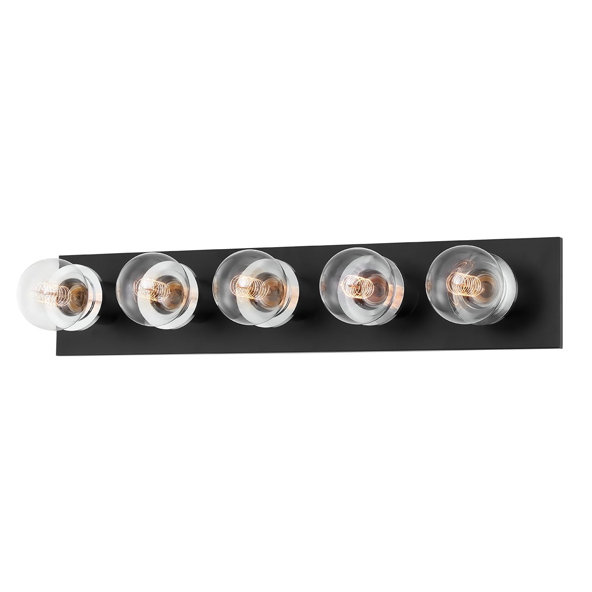 Mitzi by Hudson Valley Lighting Brandi 5-Light Bath & Vanity Light in Polished Chrome / Soft Black