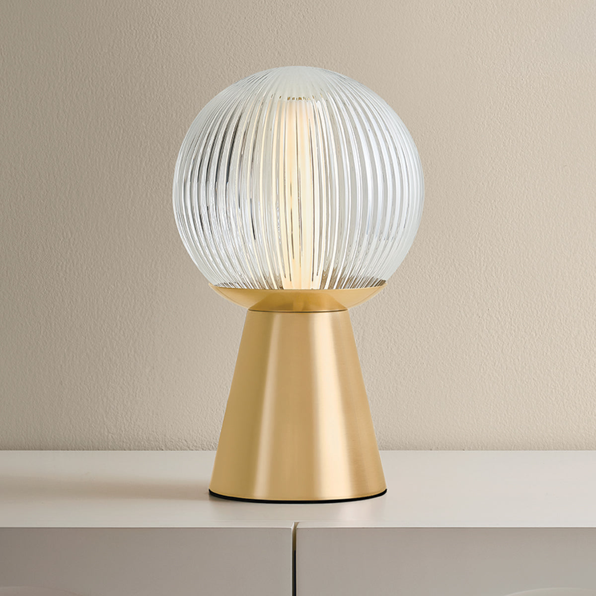 Mitzi by Hudson Valley Lighting Bria Rechargeable Table Lamp in Aged Brass, detail view 5