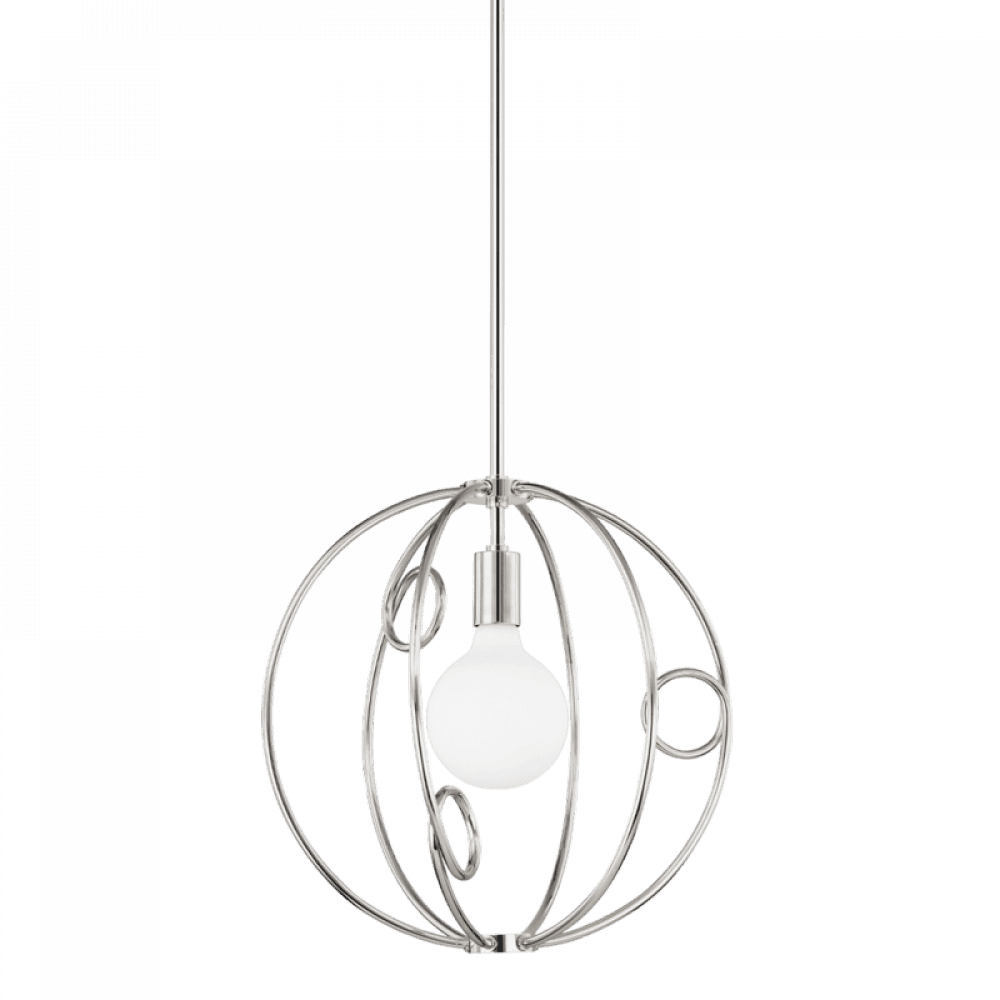 Mitzi by Hudson Valley Lighting Alanis Pendant Polished Nickel, Nickel
