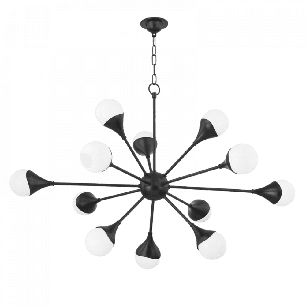 Mitzi by Hudson Valley Lighting Ariana Chandelier Black